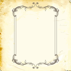 Vector baroque of vintage elements for design. 