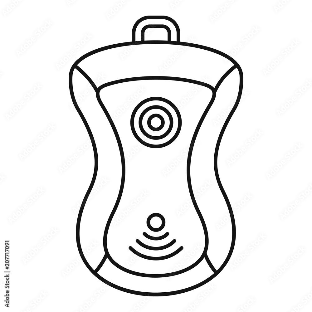 Poster gps device location icon. outline illustration of gps device location vector icon for web design iso