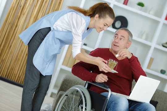 caregiver in the patients house