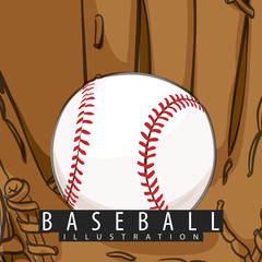 baseball glove and ball