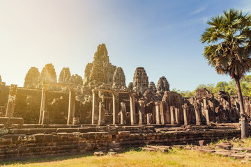 Historic ruins of Bayon Temple