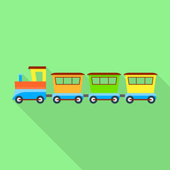 New train toy icon. Flat illustration of new train toy vector icon for web design