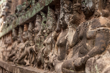 Historic ruins of Bayon Temple
