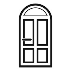 House door icon. Simple illustration of house door vector icon for web design isolated on white background