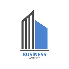 Business analyst logo design template concept