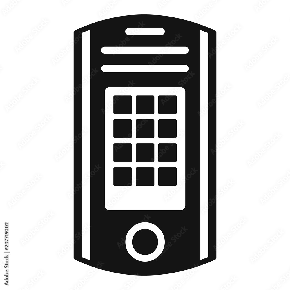Poster intercom icon. simple illustration of intercom vector icon for web design isolated on white backgrou