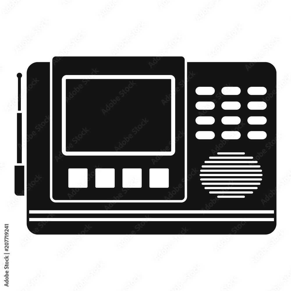 Poster house intercom icon. simple illustration of house intercom vector icon for web design isolated on wh