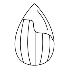 Almond icon. Outline illustration of almond vector icon for web design isolated on white background