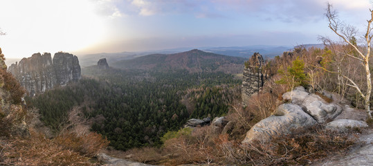 Schrammsteine, Saxon Switzerland National Park, Germany