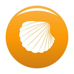 Nature shell icon. Simple illustration of nature shell vector icon for any design orange