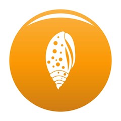 Sea shell icon. Simple illustration of sea shell vector icon for any design orange