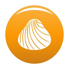 Hard shell icon. Simple illustration of hard shell vector icon for any design orange
