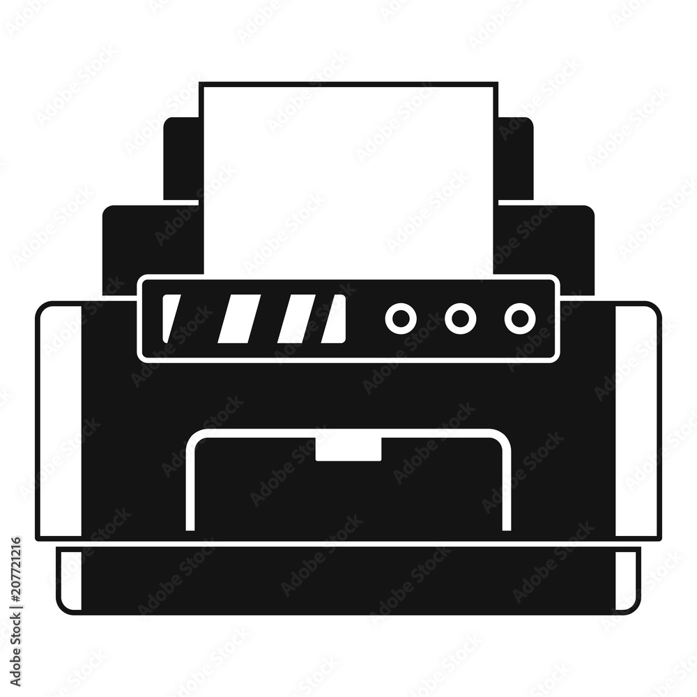 Poster laser printer icon. simple illustration of laser printer vector icon for web design isolated on whit