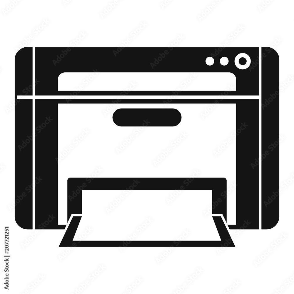 Poster printer icon. simple illustration of printer vector icon for web design isolated on white background