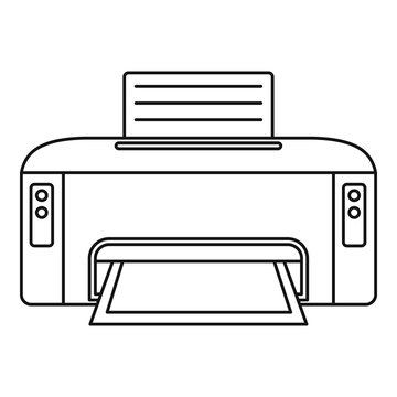 recommend clip art: Copier printer icon. Outline illustration of copier printer vector icon for web design isolated on white background
