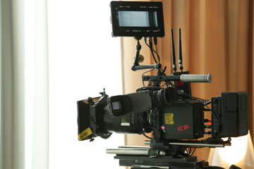 camera prepared for shooting