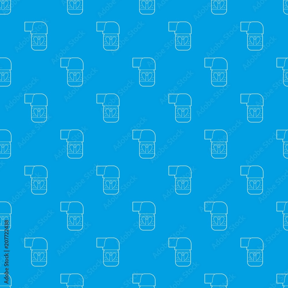 Poster inhaler for lung pattern vector seamless blue repeat for any use