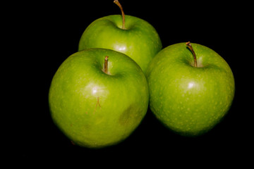 Ripe green apples