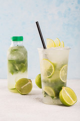 Classic citrus lemonade with lime and mint