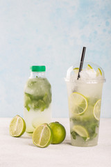 Classic citrus lemonade with lime and mint