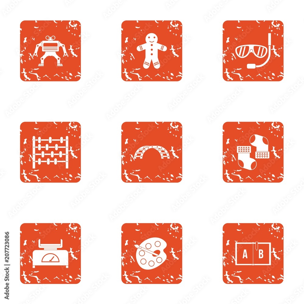 Poster creativeness icons set. grunge set of 9 creativeness vector icons for web isolated on white backgrou