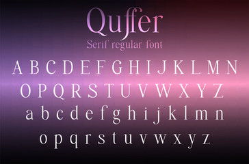 Fototapeta na wymiar Serif vector font letters for logo design