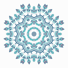 Mandala. Ethnicity round ornament. Ethnic style. Elements for invitation cards, brochures, covers. Oriental circular pattern. Arabic, Islamic, moroccan, asian, indian native african motifs.