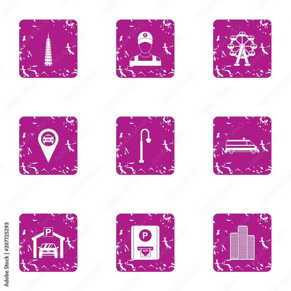 Aufkleber lay icons set. grunge set of 9 lay vector icons for web isolated on white background