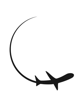 kurve logo kreis rund linienflugzeug flugzeug fliegen pilot urlaub reisen  flug jumbojet groß design cool clipart Stock Illustration