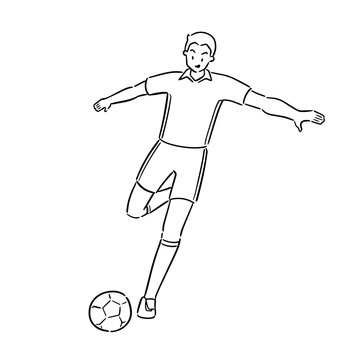 vector of soccer player
