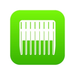 Balloon icon green vector isolated on white background