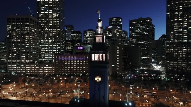 Stunning aerial video of San Francisco at night just after sunset