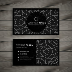 black professional business card design template