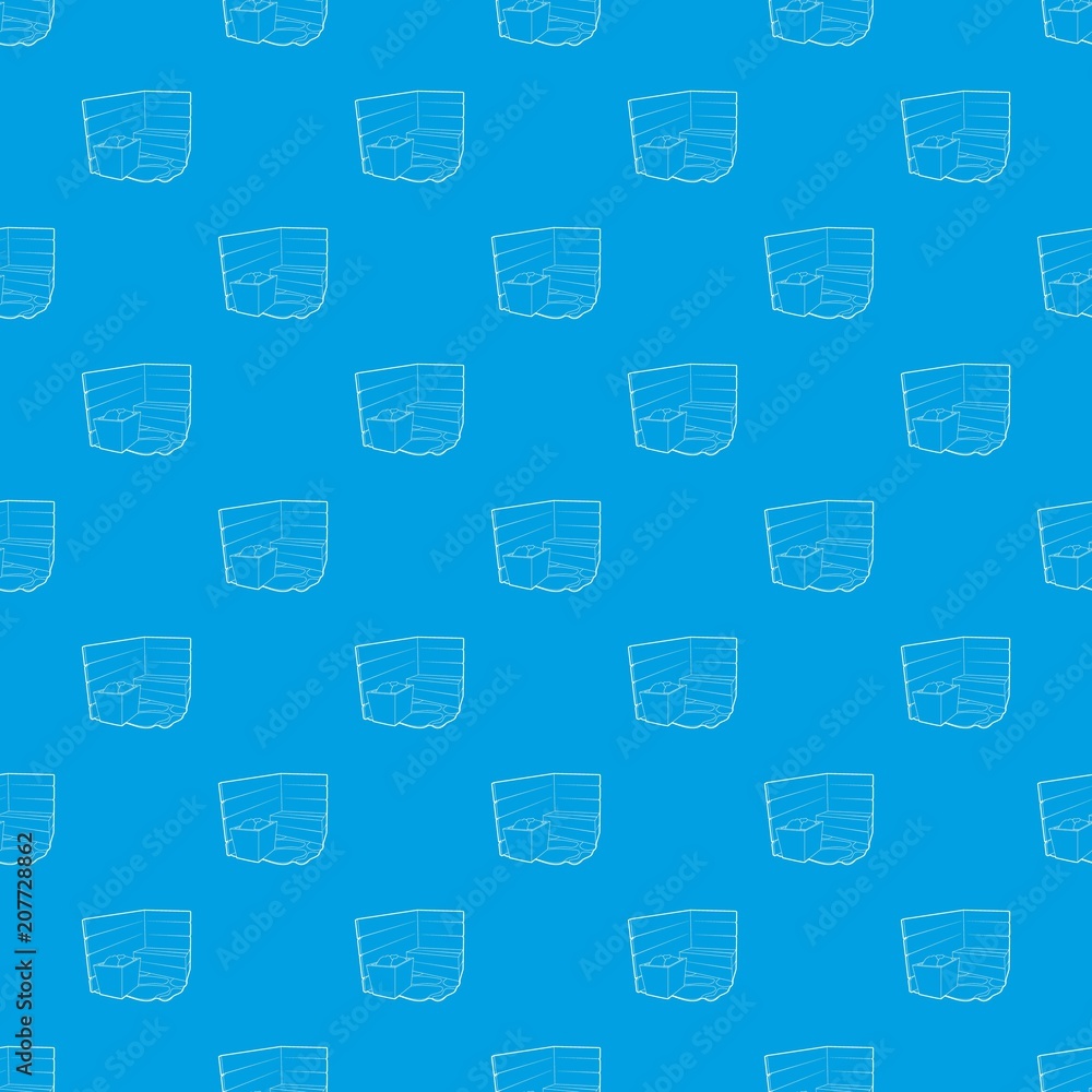 Poster sauna pattern vector seamless blue repeat for any use