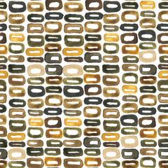Seamless watercolour retro pattern 60s for craft, textile, wrapping, decotate