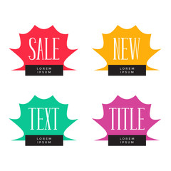 sale and offer symbol tags set of four