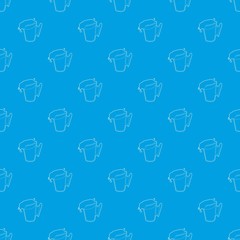 Beer pattern vector seamless blue repeat for any use