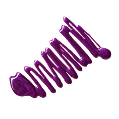 Purple nail polish isolated on white background