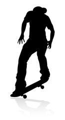 Skater Skateboarder Silhouette