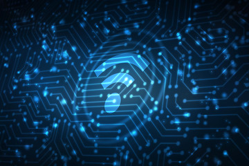 2d illustration WiFi symbol