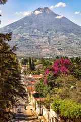 Tuinposter Antigua Guatemala and Volcano Agua © Ingo Bartussek