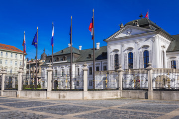 Naklejka premium Grassalkovich Presidential Palace in Bratislava city, Slovakia
