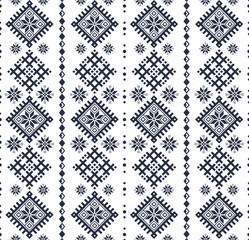 Slavic embroidery print shape vector seamless pattern