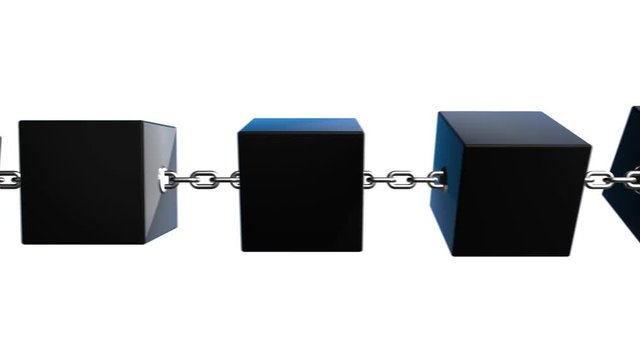 Blockchain technology 3D animation