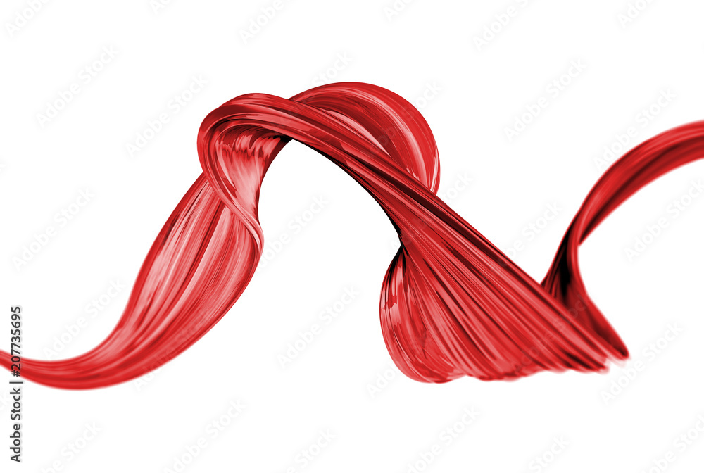 Poster abstract brush stroke flowing line. creative background. 3d rendering