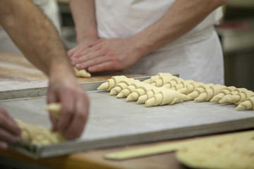 herstellung von Croissants