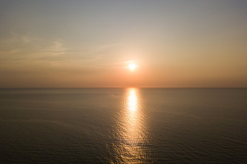 sea sunset aerial