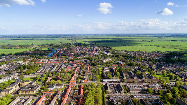 Photo a&eacute;rienne d'Oudewater, en Hollande