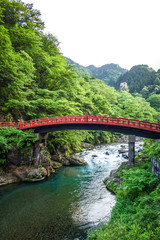 Fototapeta na wymiar Shinkyo bridge, Nikko, Japan