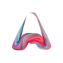 Letter A abstract alphabet. 3D Rendering